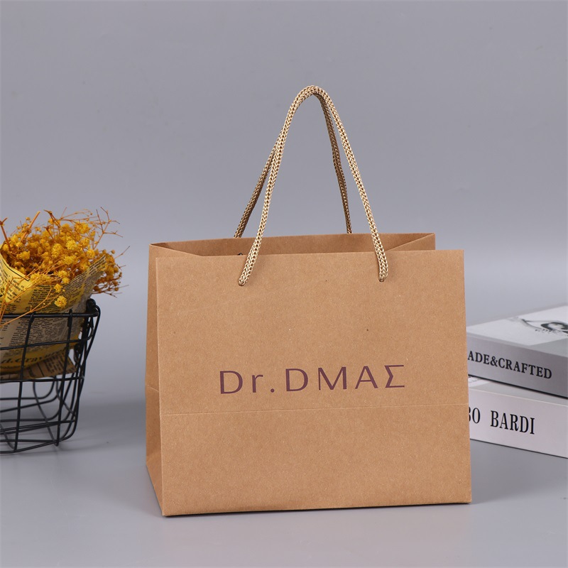 Kraft paper bags with handles for boutique and gift shops