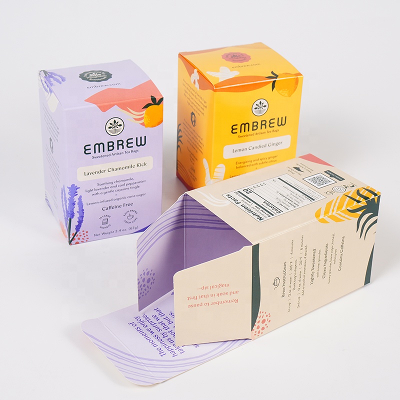 Custom folding carton packaging for retail products with branded printing and glossy finishes