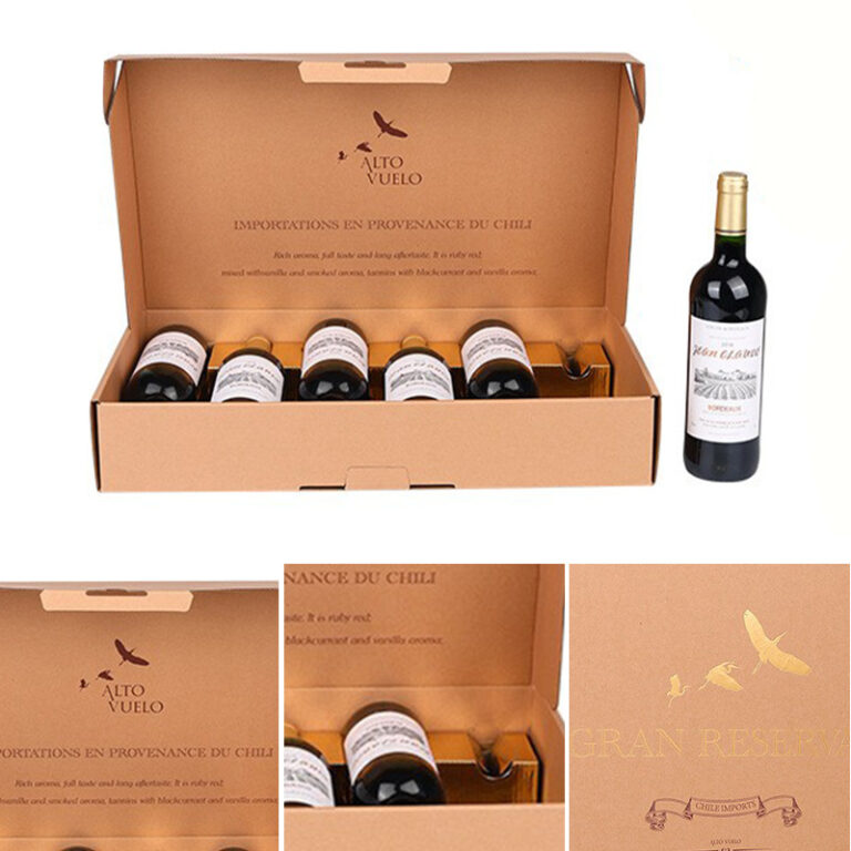 Twelve wine bottle shipping box with secure dividers, ideal for fragile glass bottle transportation
