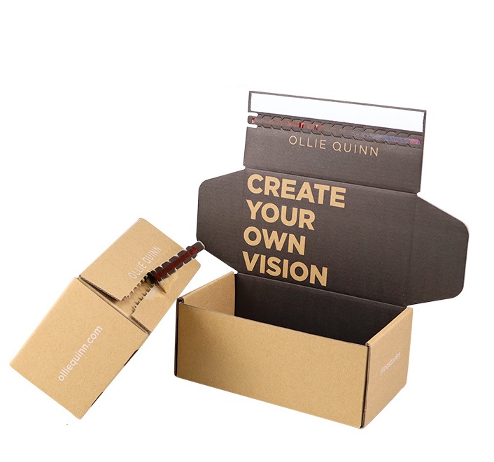 Roll end tuck top mailer box with lock in eco-friendly material