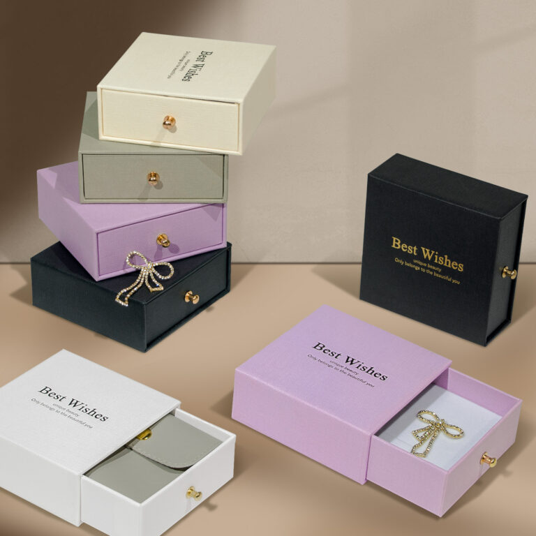 High-end sliding drawer box for jewelry packaging