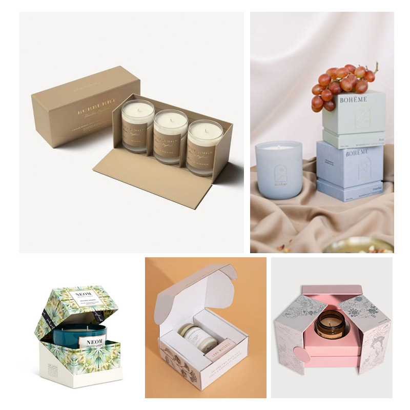 Embossed Holiday Candle Gift Box | Custom Christmas Candle Packaging Design