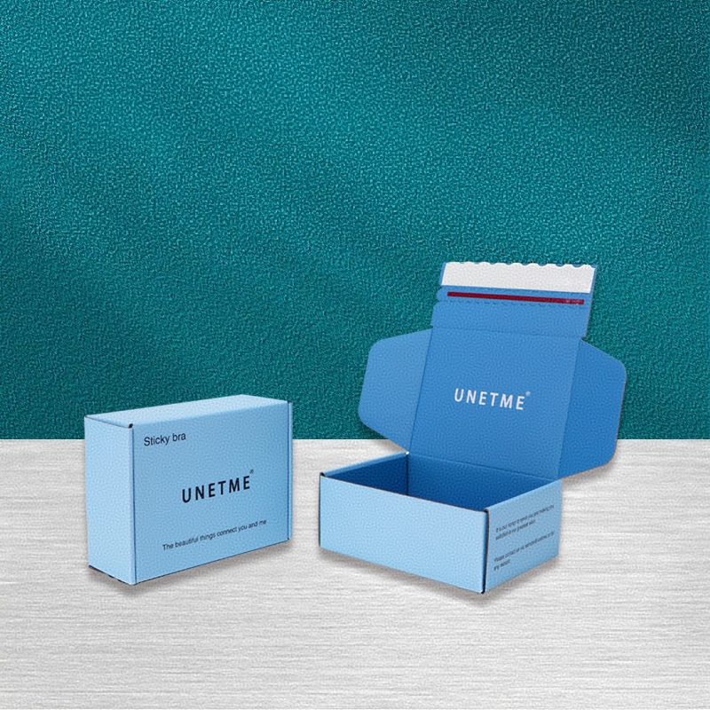 Brand logo integrated with a clothing packaging box design representing custom and fashionable solutions