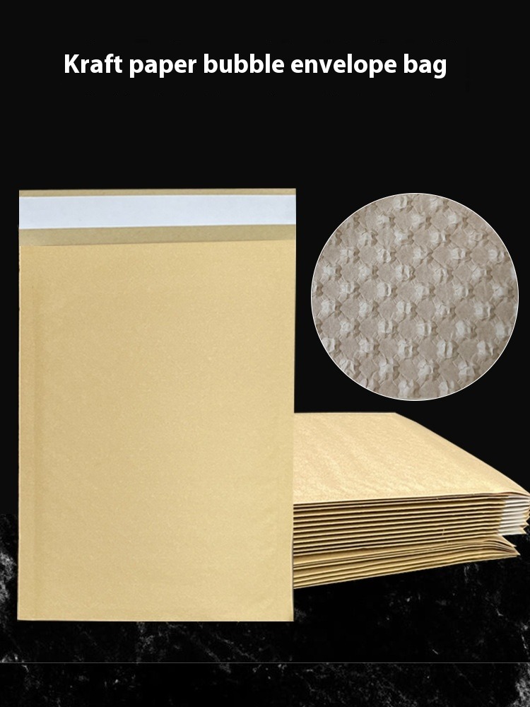 Finished paper mailer envelope labeled for shipping
