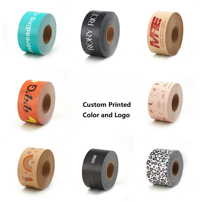 Brown kraft paper tape roll for eco-friendly packaging