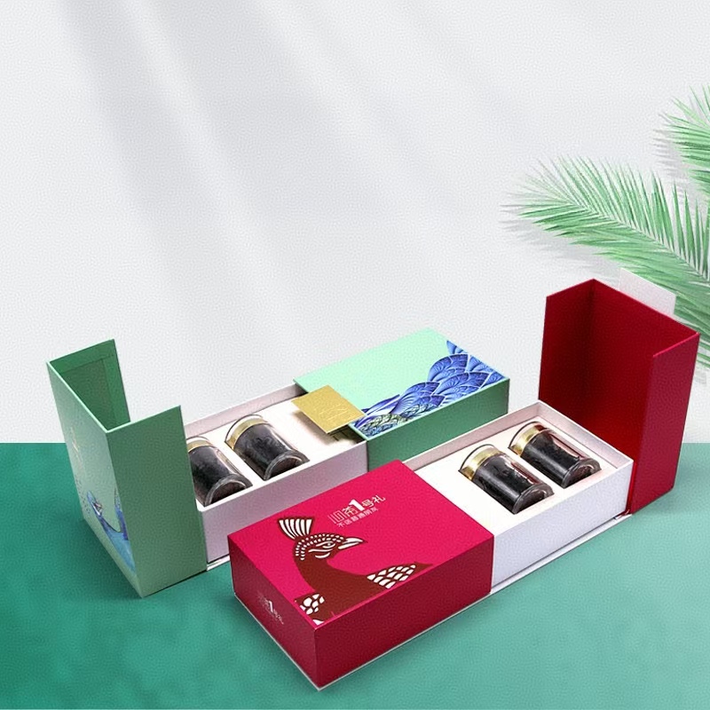 Rigid double door box for high-end cosmetic gift set