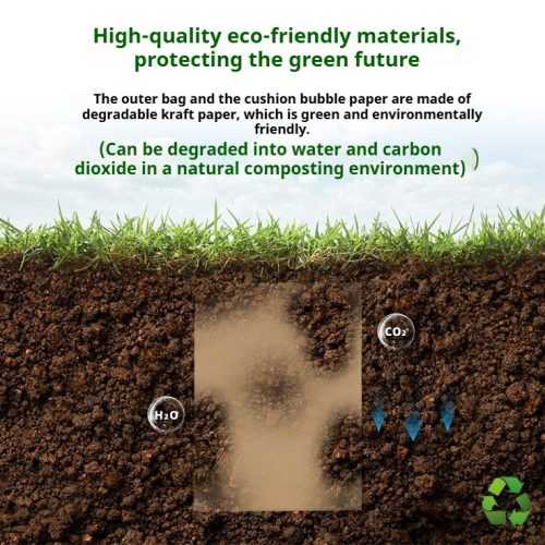 66-biodegradable kraft paper bubble mailer (17) Biodegradable paper bubble mailer opened flat