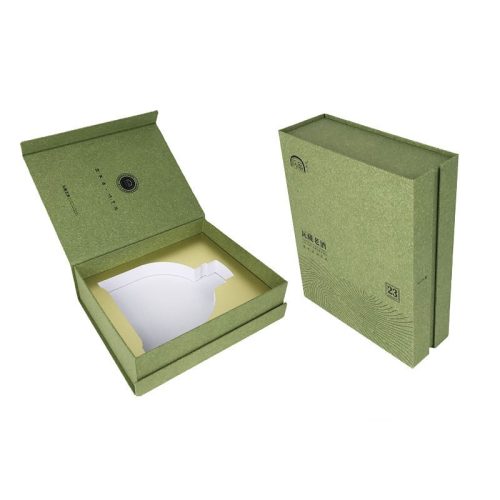 Fancy gift box shaped like a book with velvet insert