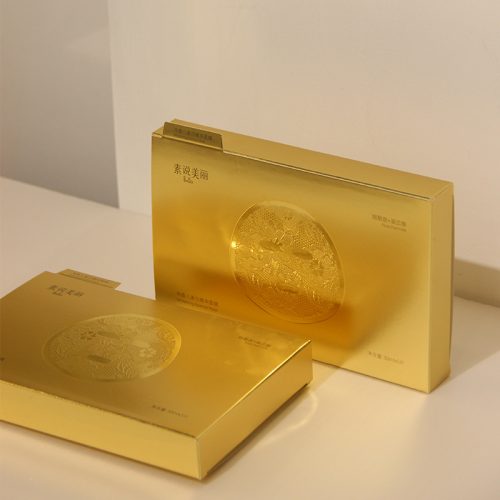 custom tuck box​ embossing logo gold packaging box