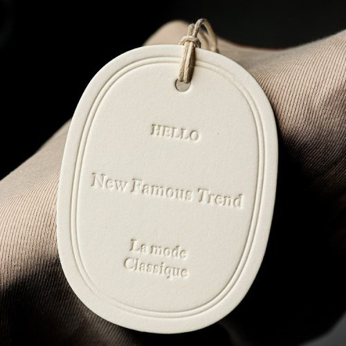 debossing embossing logo luxury hang tags paper cards for gifts